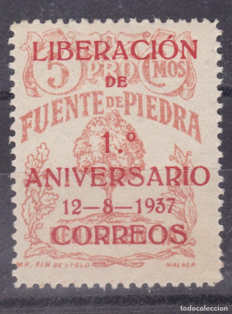 Sellos: SS12-Guerra Civil Vi&ntilde;eta FUENTE PIEDRA Aniversario LIBERACION** Sin Fijasellos