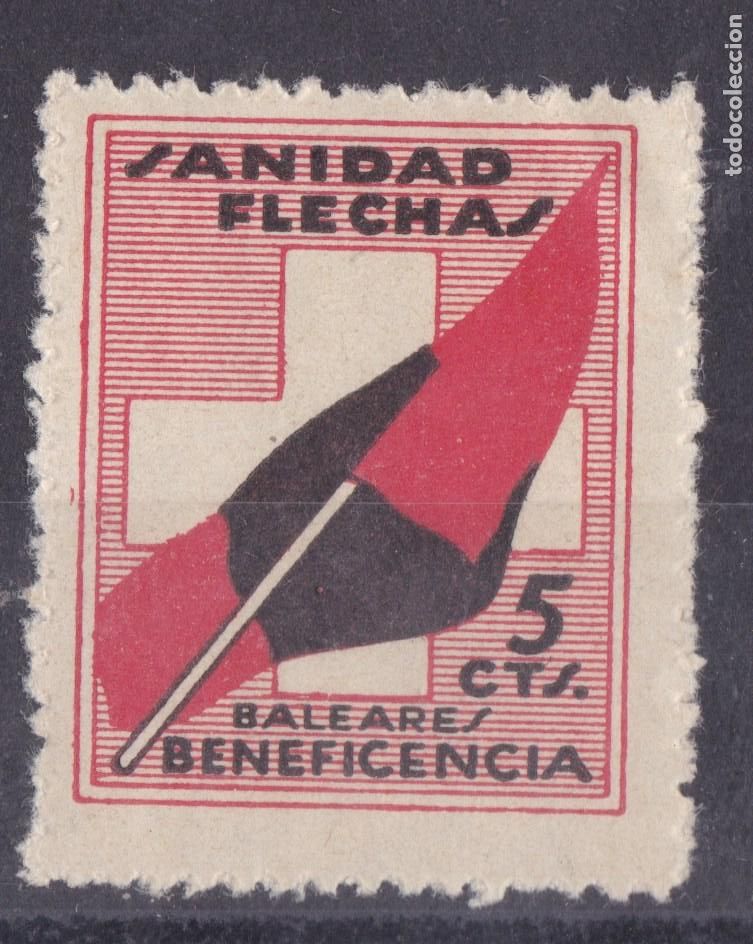 Sellos: SS12-Guerra Civil Vi&ntilde;eta SANIDAD FLECHAS BALEARES ** Sin Fijasellos