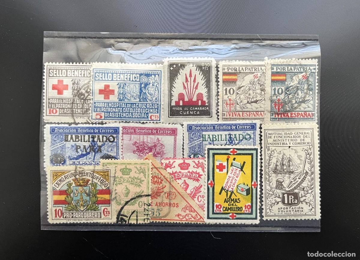 Sellos: Lote vi&ntilde;etas y sellos guerra civil