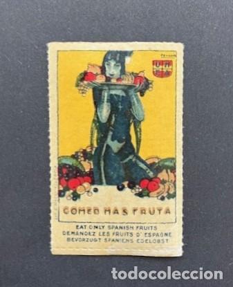 Sellos: VI&Ntilde;ETA PUBLICITARIA, COMED M&Aacute;S FRUTA, VALENCIA, ILUSTRACI&Oacute;N: PENAGOS