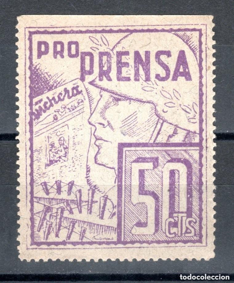 Sellos: PRO PRENSA. PERI&Oacute;DICO. TRINCHERA. 50 CTS. MUY RARO