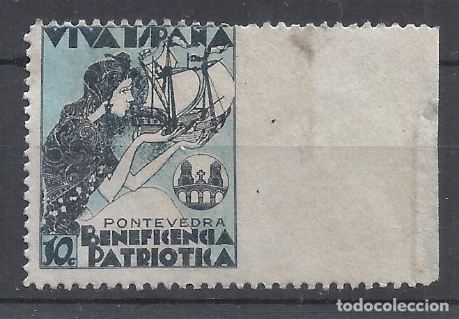 Sellos: pontevedra beneficencia patriotica viva espa&ntilde;a 10 cts nuevo(*) borde de hoja SIN DENTAR