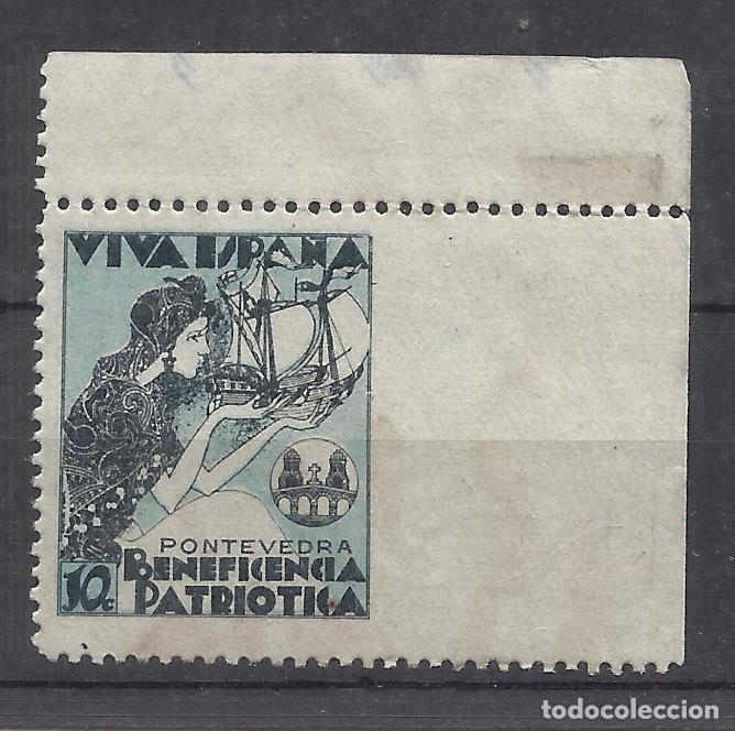 Sellos: pontevedra beneficencia patriotica viva espa&ntilde;a 10 cts nuevo(*) borde de hoja SIN DENTAR