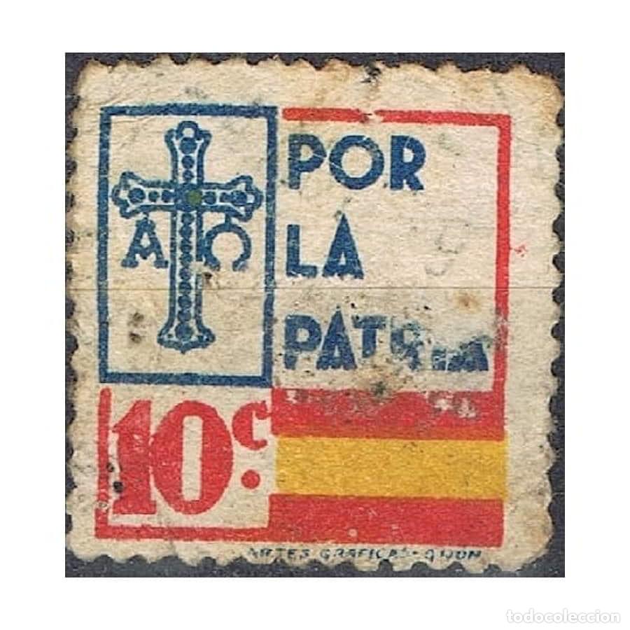 Stamps: Espa&ntilde;a 1936-37 [SLL] Asturias por la Patria, 10c, (U)