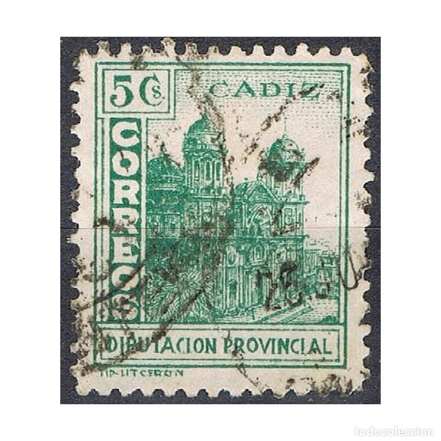 Briefmarken: Espa&ntilde;a 1938 [SLL] C&aacute;diz - Diputaci&oacute;n Provincial 5 c. Verde (U)