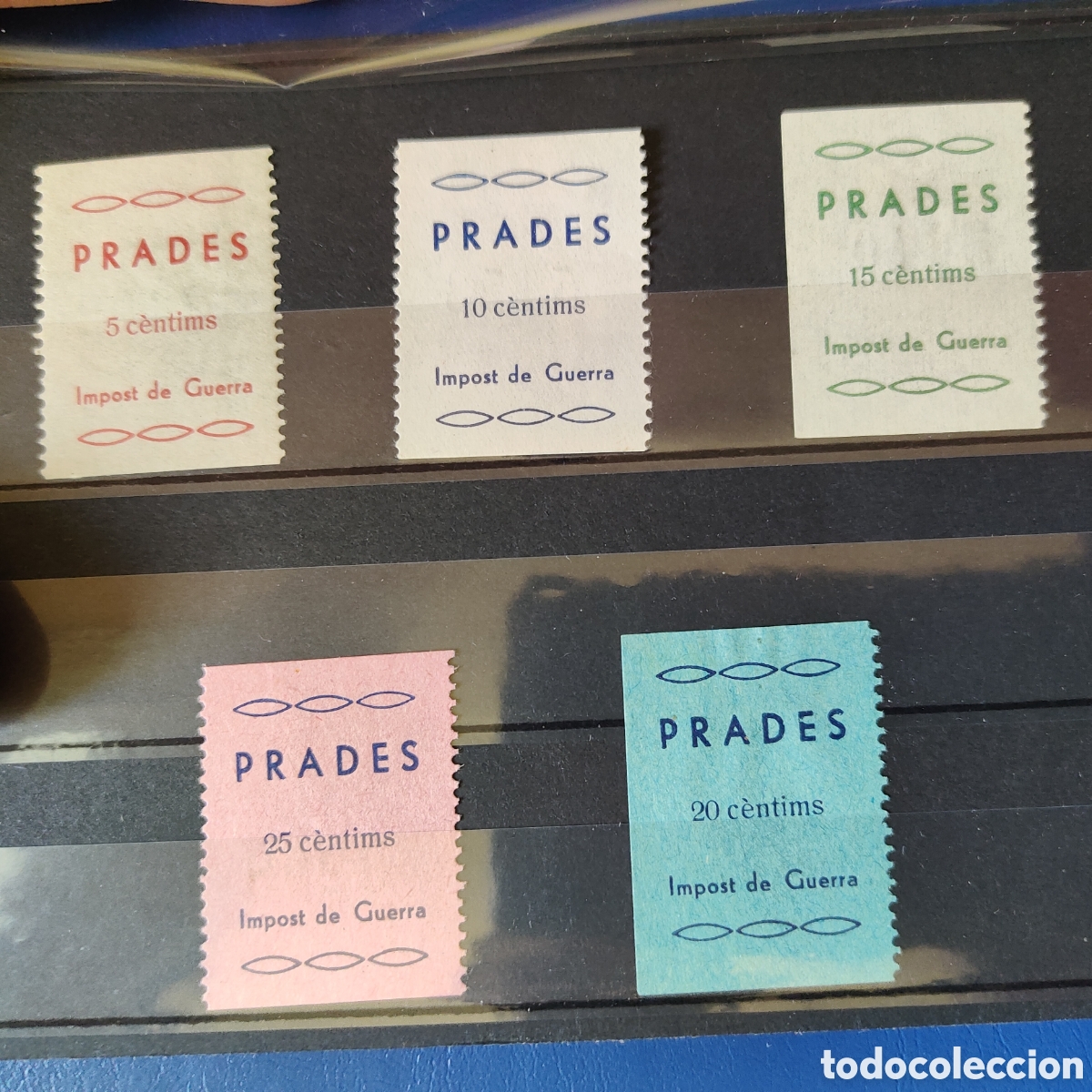 Sellos: z48 Tarragona Prades Impost de Guerra allepuz 1 a 5 Reus Montblanc SERIE COMPLETA