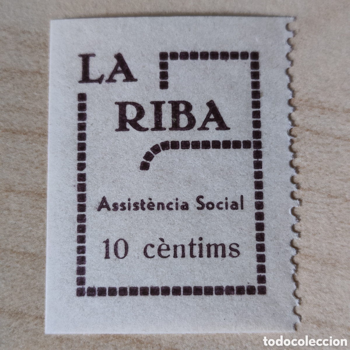 Sellos: a49 Tarragona La Riba Assist&egrave;ncia Social 10 cts allepuz 4 GG765