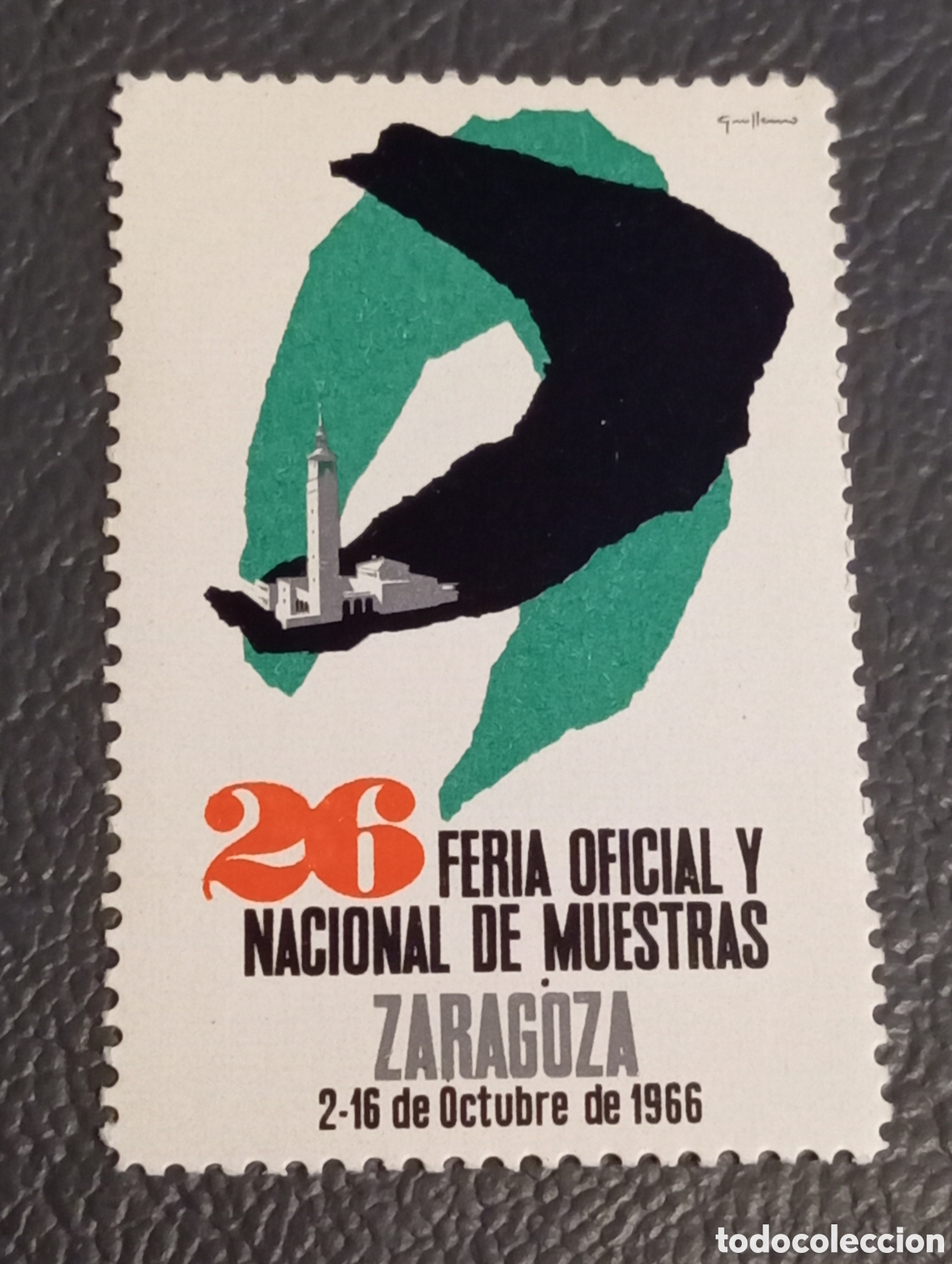 Sellos: Zaragoza 1966: Vi&ntilde;eta Conmemorativa 26 Feria Nacional de Muestras -