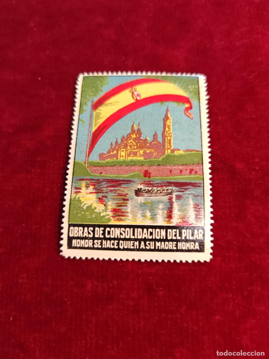 Sellos: Vi&ntilde;eta Zaragoza obras de consolidaci&oacute;n del Pilar hola