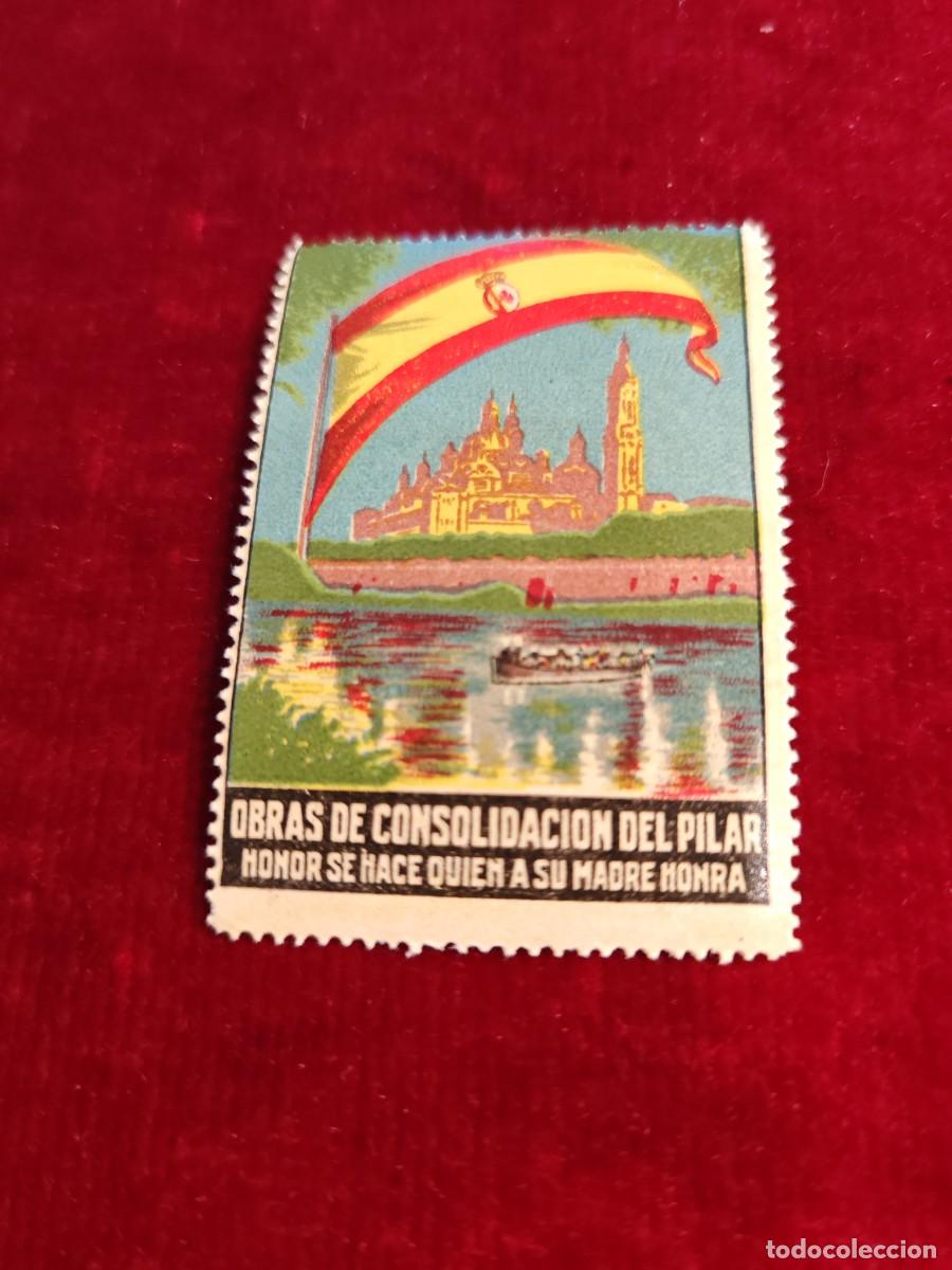 Sellos: Vi&ntilde;eta Zaragoza obras de consolidaci&oacute;n del Pilar hola