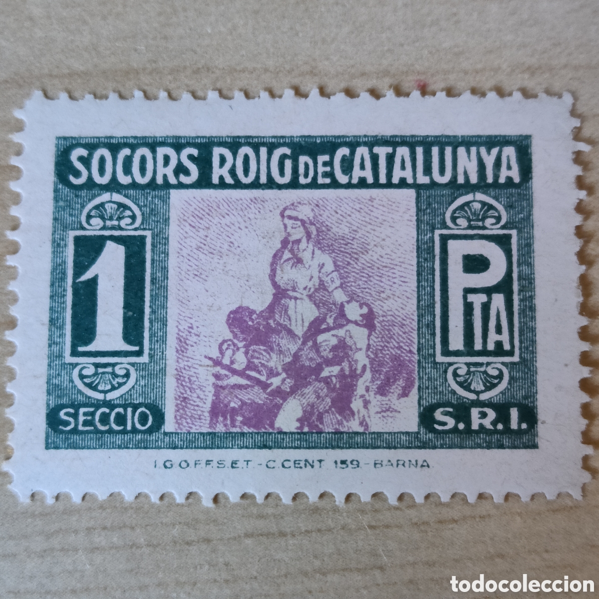 Sellos: y01 Socors Roig de Catalunya secci&oacute; S.R.I. 1 Pta Allepuz 1240 afinet 84