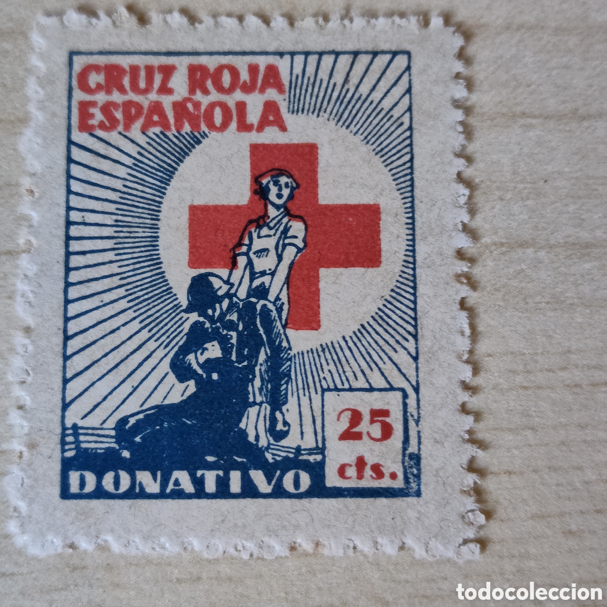 Sellos: y01 Cruz Roja Espa&ntilde;ola Donativo 25 cts Allepuz 2226 afinet 179 Creu