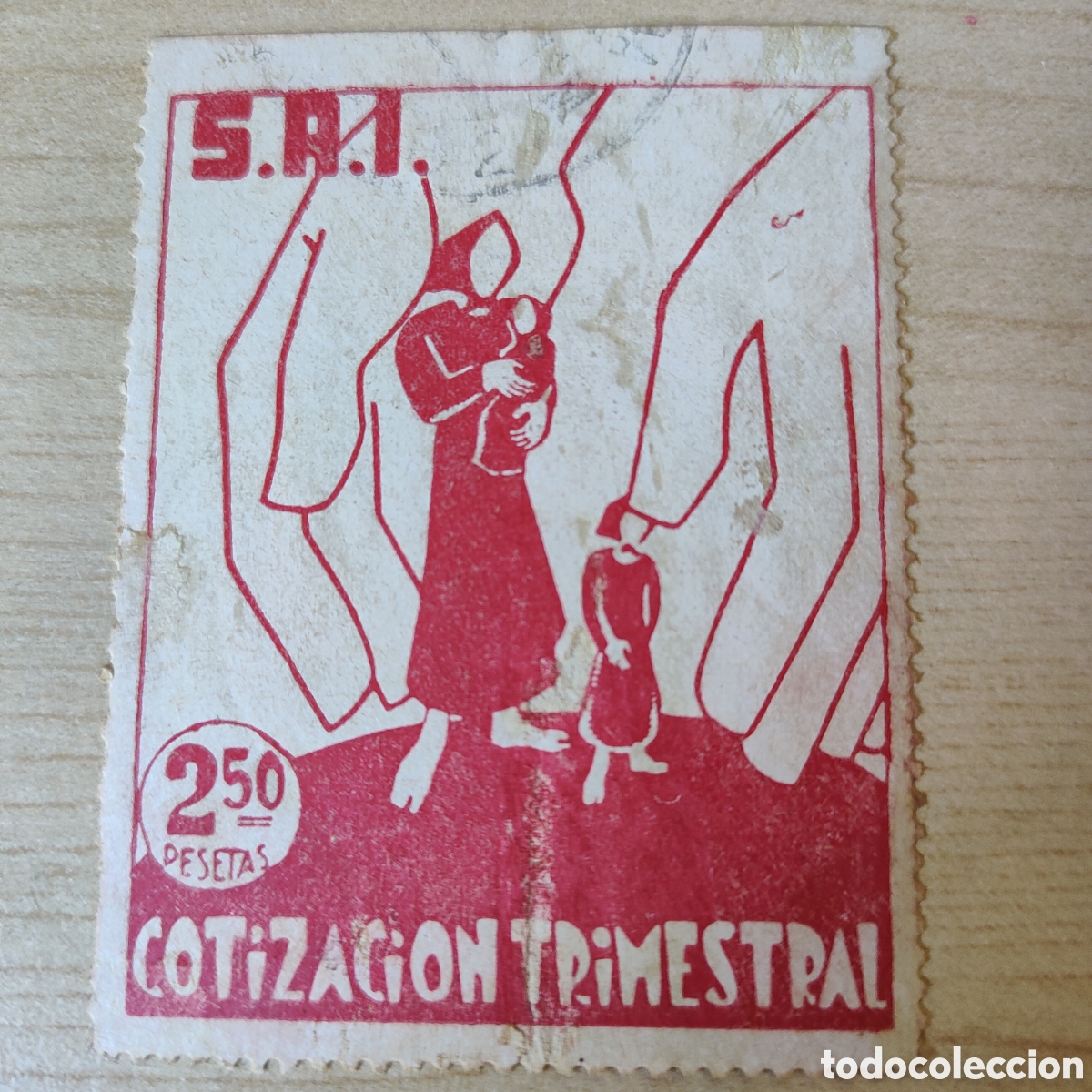 Sellos: y01 Socorro Rojo Internacional Cotizaci&oacute;n trimestral Allepuz 1217 afinet 64 S.R.I. SRI