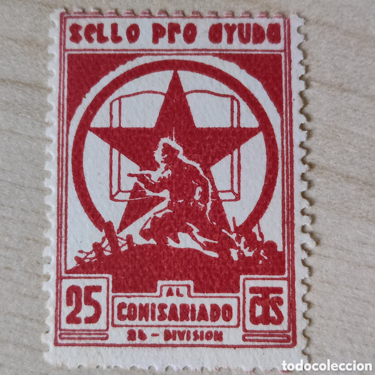 Sellos: y01 P.C.E. Pro Ayuda al Comisariado 24 divisi&oacute;n Allepuz 105 afinet 1134 Partido Comunista Espa&ntilde;a