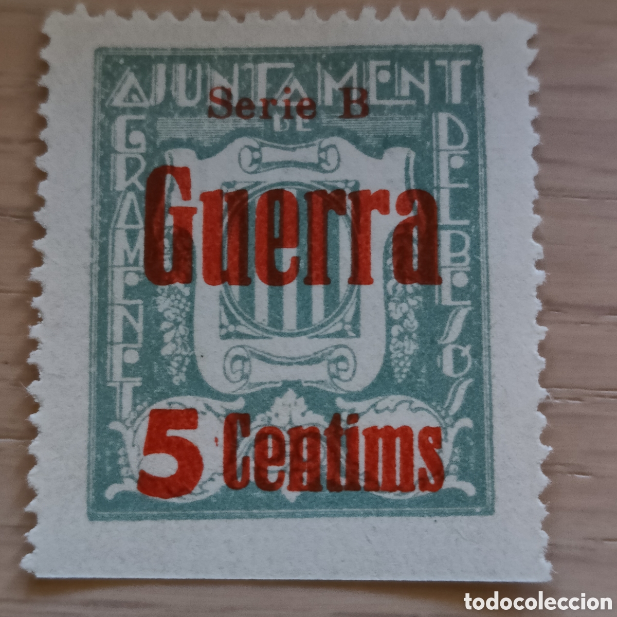 Sellos: x01 Barcelona Gramanet del Besos Guerra serie B Santa Coloma de Gramenet