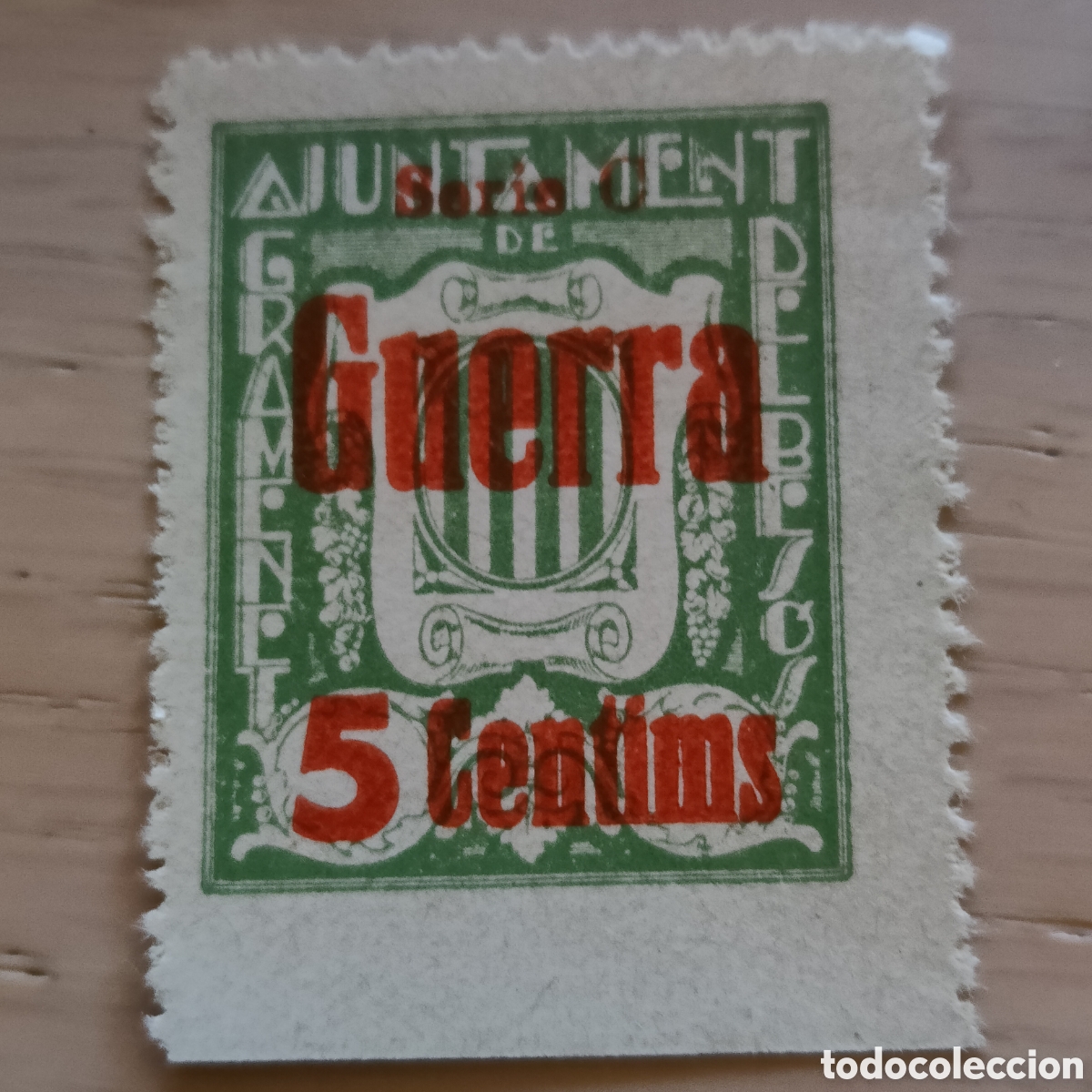 Sellos: x01 Barcelona Gramanet del Besos Guerra serie C Santa Coloma de Gramenet