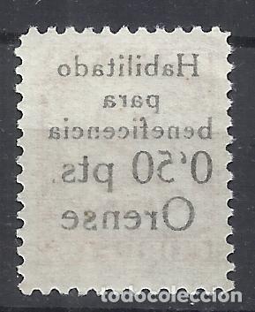 Sellos: ORENSE HABILITADO PARA BENEFICENCIA 0.50 PTAS NUEVO** CALCADO AL DORSO