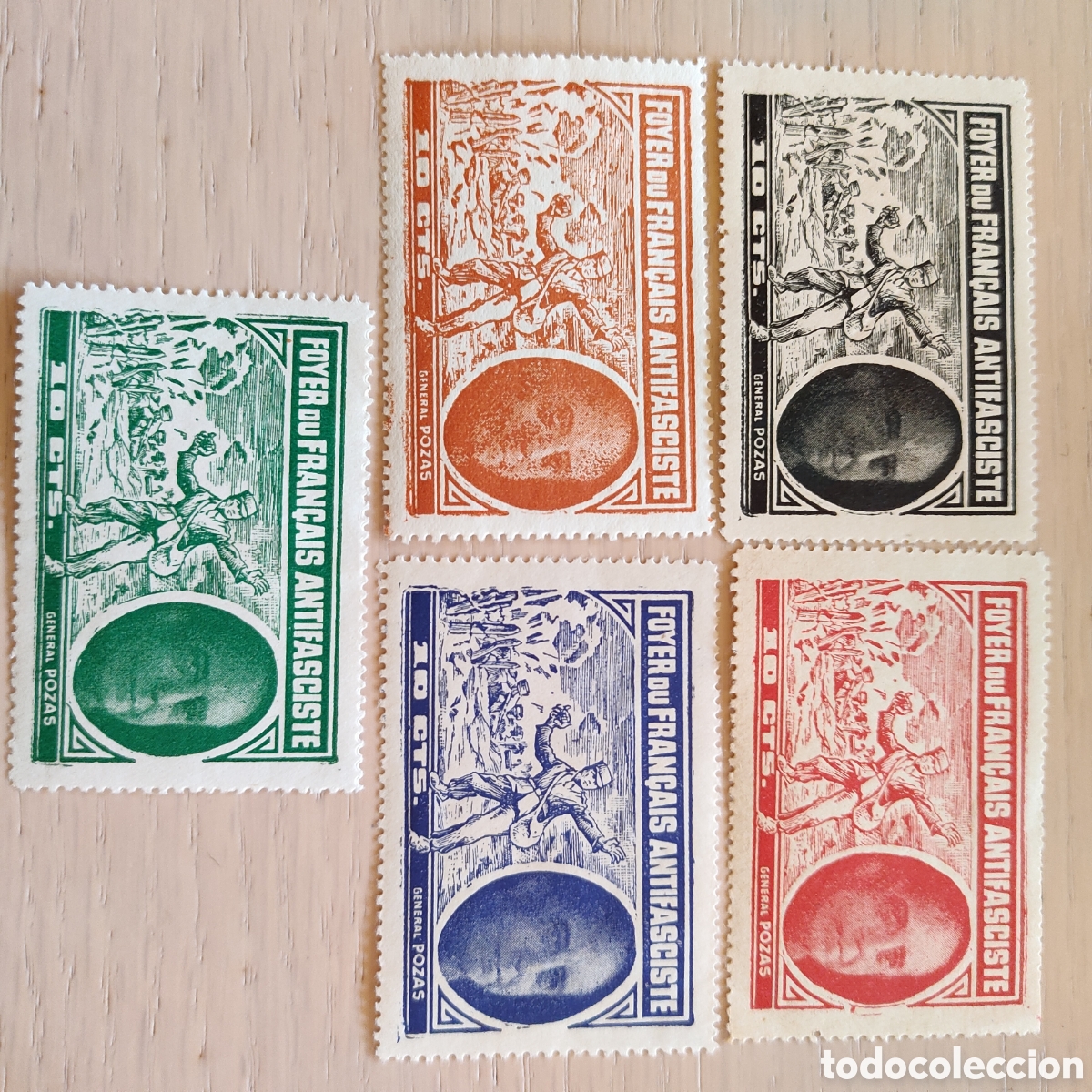 Sellos: z11 Foyer du Fran&ccedil;ais Antifasciste general Pozas