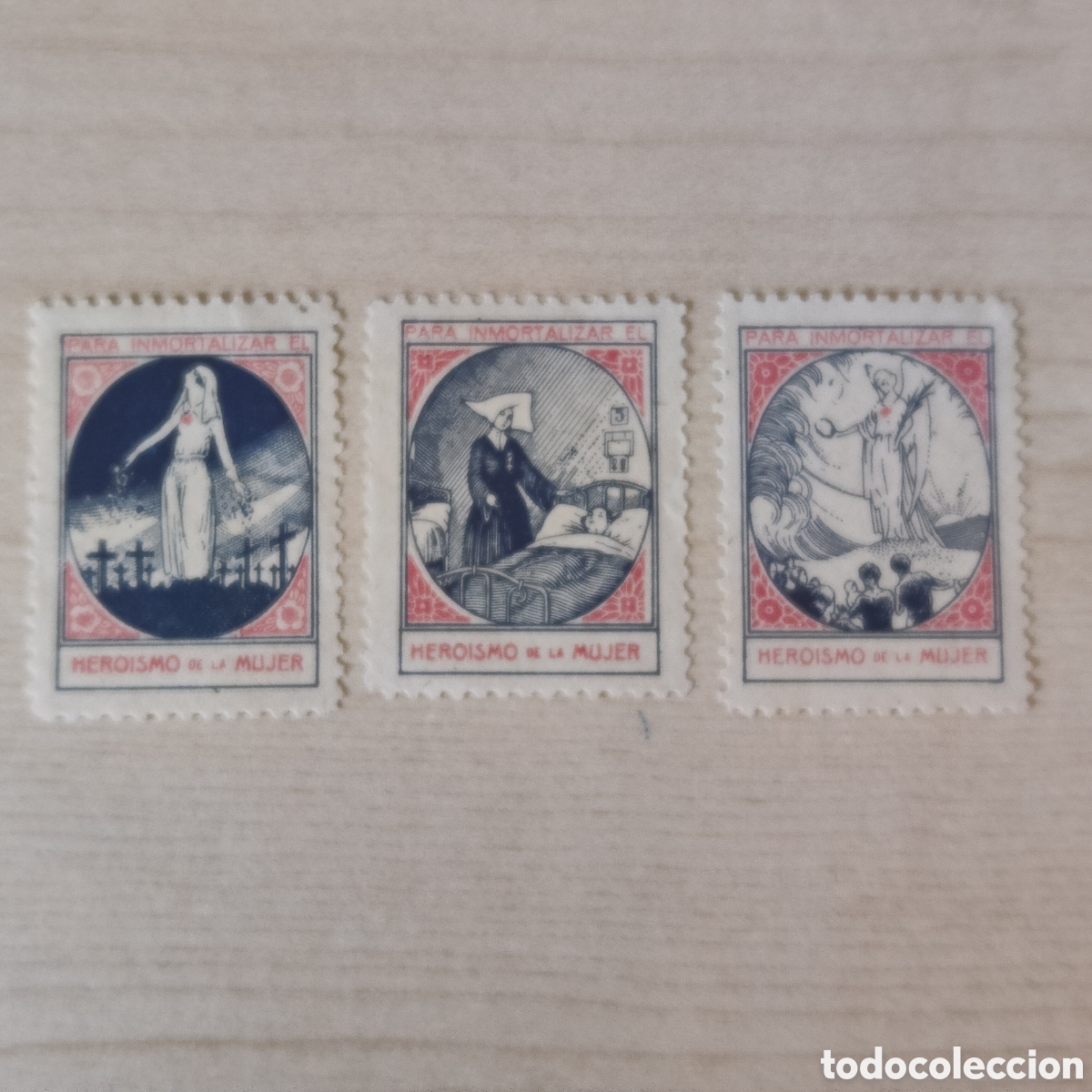 Sellos: y02 Para Inmortalizar el Hero&iacute;smo de la Mujer Barcelona 3 sellos