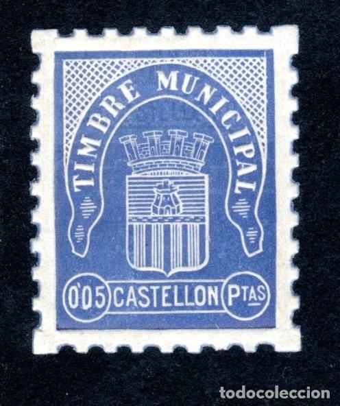 Sellos: CASTELL&Oacute;N. TIMBRE MUNICIPAL. 0,05 PTAS.