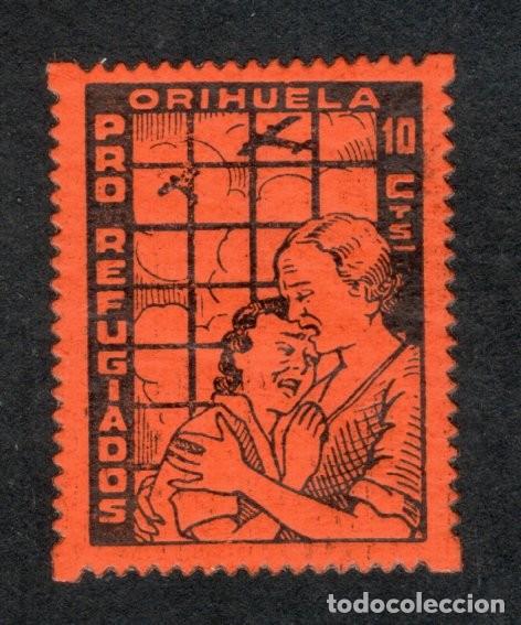 Sellos: ORIHUELA (ALICANTE). PRO REFUGIADOS. 10 CTS.