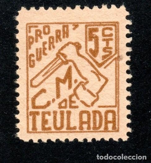 Sellos: TEULADA (ALICANTE). CONSEJO MUNICIPAL. PRO GUERRA. 5 CTS.