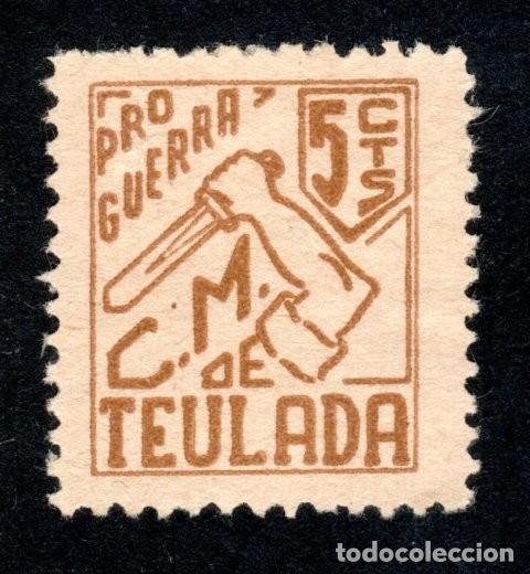 Sellos: TEULADA (ALICANTE). CONSEJO MUNICIPAL. PRO GUERRA. 5 CTS.