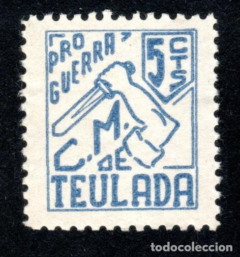 Sellos: TEULADA (ALICANTE). CONSEJO MUNICIPAL. PRO GUERRA. 5 CTS.