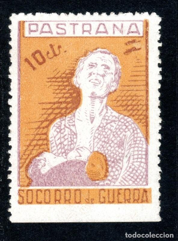 Sellos: PASTRANA (GUADALAJARA). SOCORRO DE GUERRA. 10 CTS.