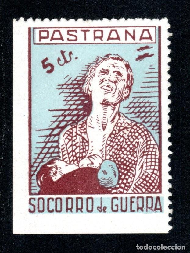 Sellos: PASTRANA (GUADALAJARA). SOCORRO DE GUERRA. 5 CTS.