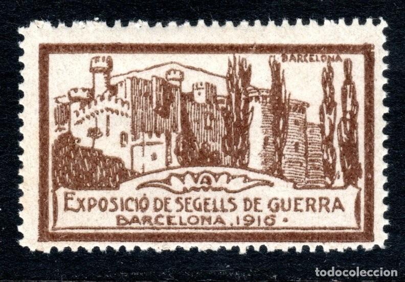 Sellos: BARCELONA. EXPOSICI&Ograve; DE SEGELLS DE GUERRA.