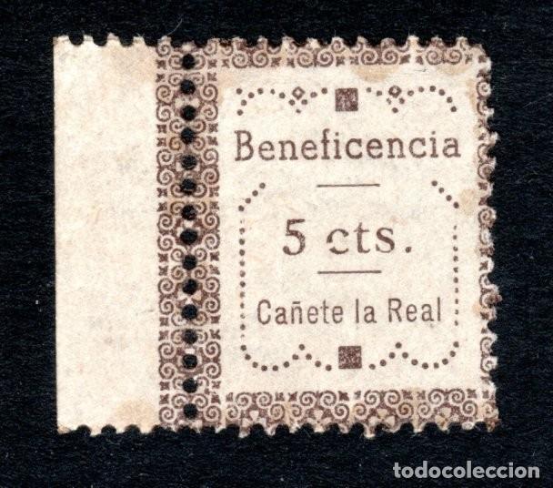Sellos: PRO CA&Ntilde;ETE LA REAL (M&Aacute;LAGA). 5 CTS.