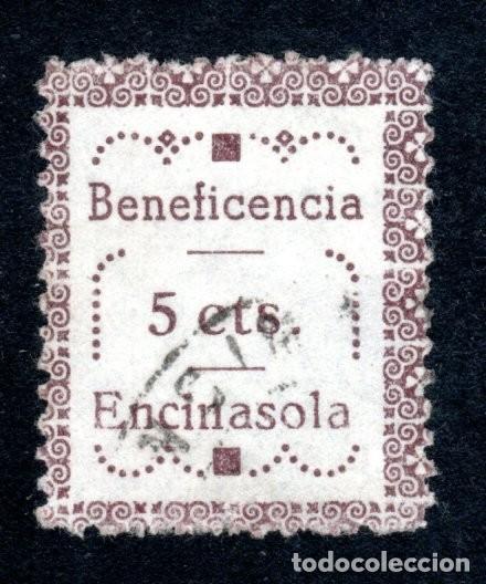 Sellos: ENCINASOLA (HUELVA). BENEFICENCIA. 5 CTS.