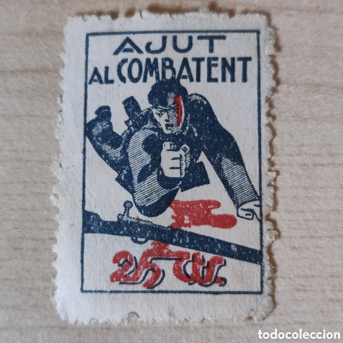 Sellos: cpex RARO Ajut al Combatent 25 cts Allepuz 3446 Afinet 1913