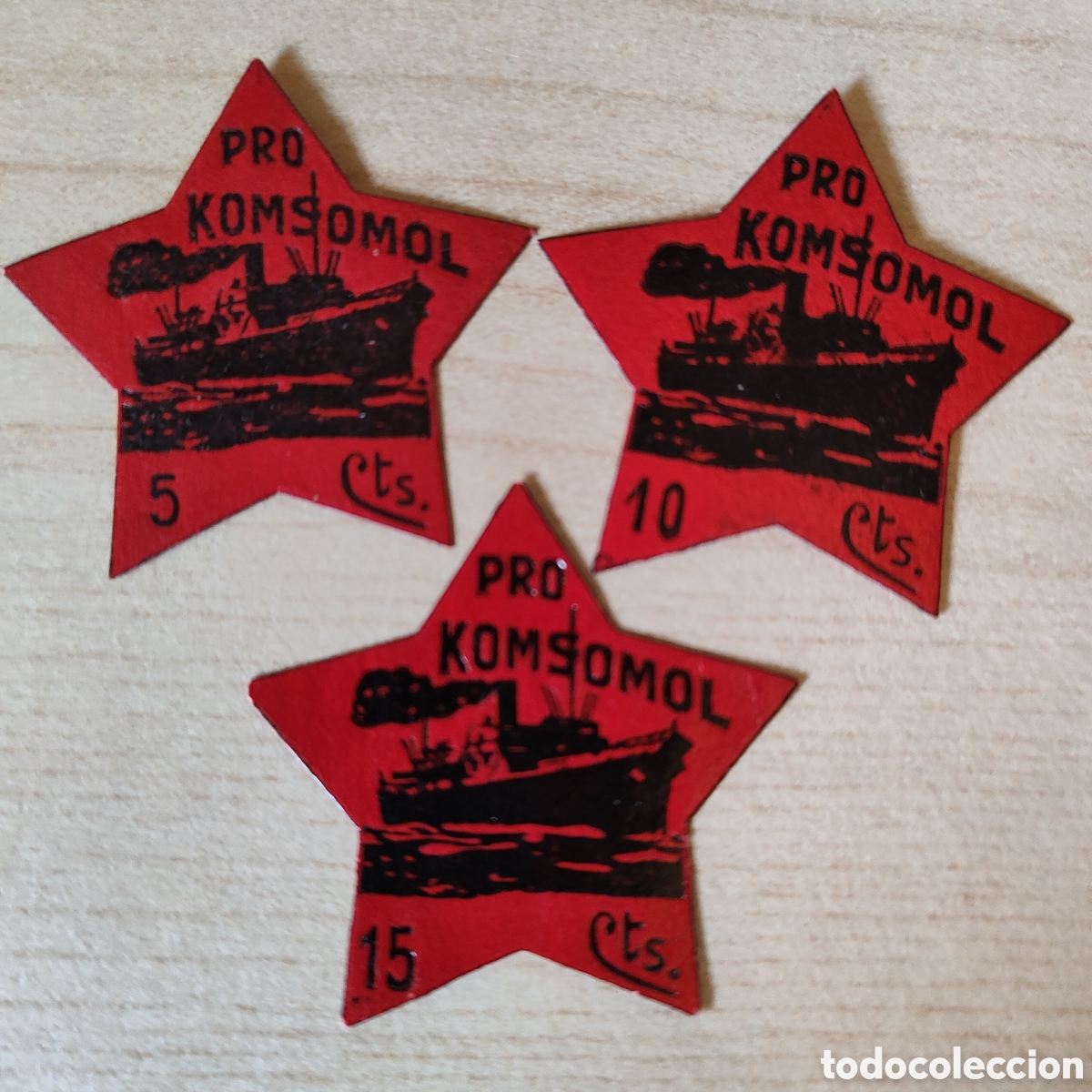 Sellos: y03 Pro Komsomol Barco vapor Allepuz 606 608 611 Afinet 1806-7-8