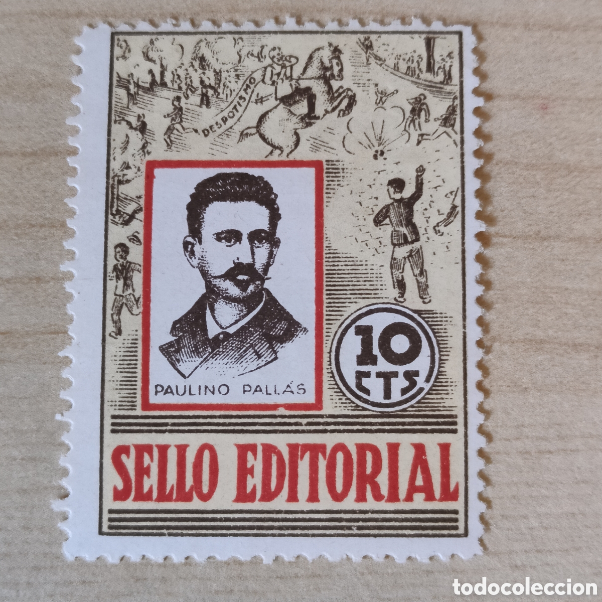Sellos: cpex MUY RARO C.N.T. Sello Editorial Allende 1744 Afinet 957 CNT Emisi&oacute;n anarquista