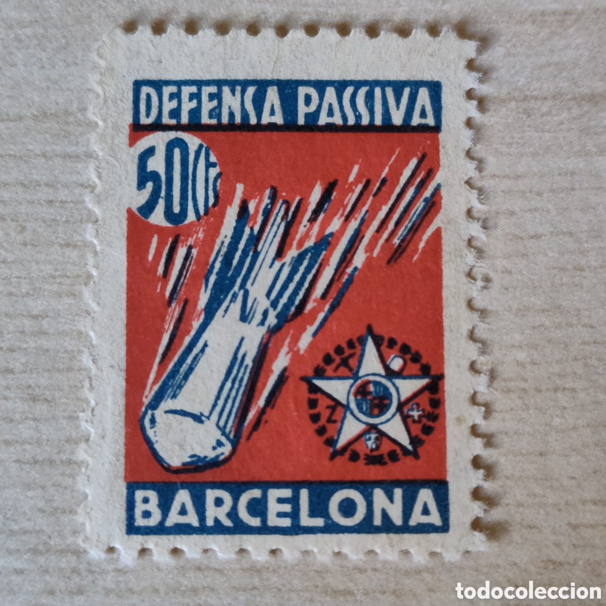 Sellos: y04 RARO Barcelona Defensa Passiva 50 cts Allepuz 54 GG190