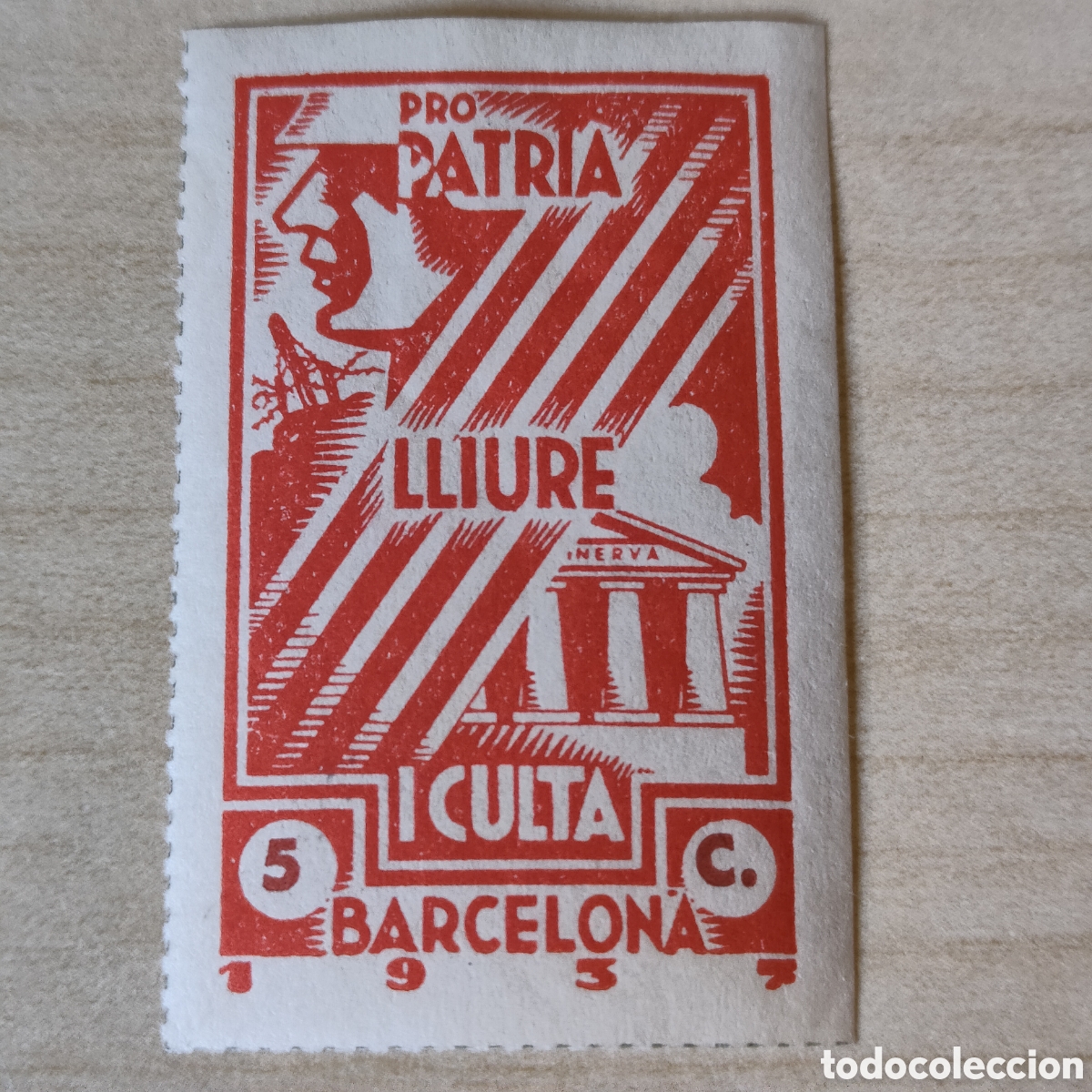 Sellos: y04 Barcelona Patria Lluire i Culta Allepuz 227 carmin