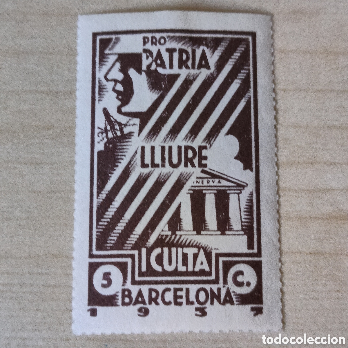 Sellos: y04 Barcelona Patria Lluire i Culta Allepuz 229 casta&ntilde;o oscuro