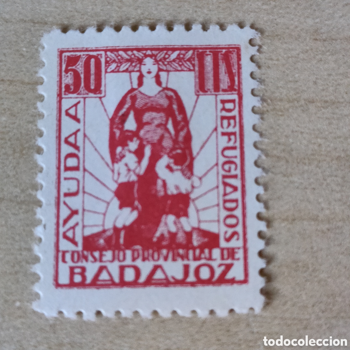 Sellos: y04 Badajoz Ayuda Refugiados 50 cts