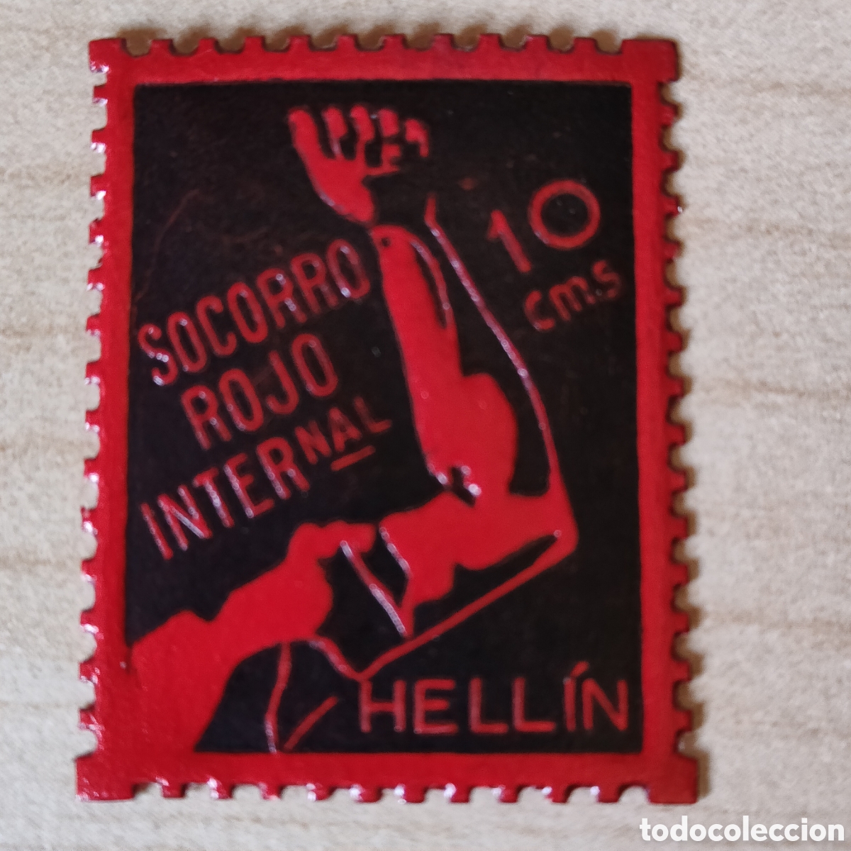 Sellos: cpx Albacete Hell&iacute;n Socorro Rojo Internacional S.R.I. 10 cts GG660 EXCELENTE ESTADO