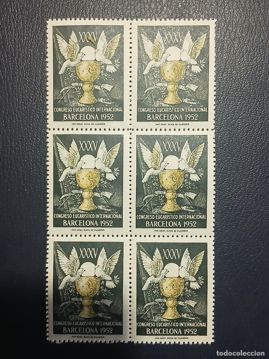 Sellos: A&Ntilde;O 1952 BARCELONA XXXV CONGRESO EUCARISTICO INTERNACIONAL