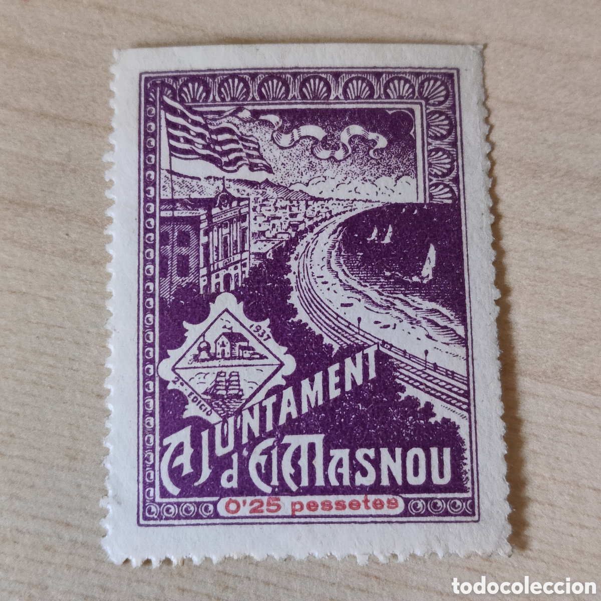 Sellos: y06 Barcelona El Masnou Ajuntament 0,25 ptas pessetes