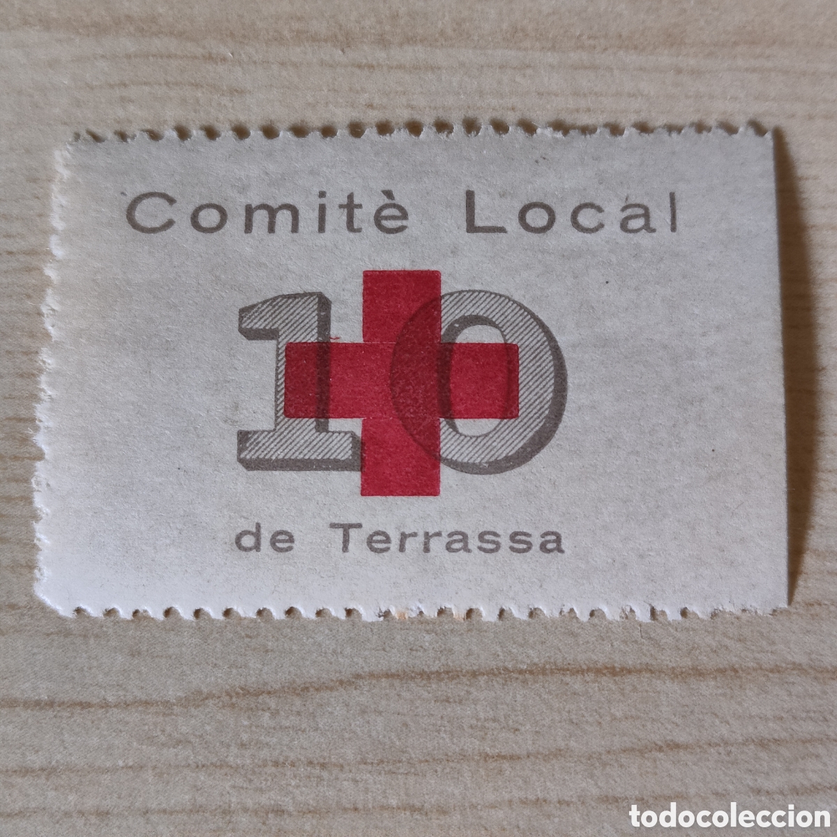 Sellos: y06 Barcelona Terrassa Creu Roja Comit&egrave; Local Cruz 10 cts