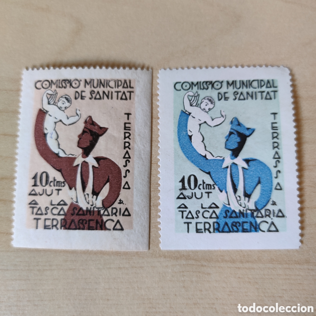 Sellos: y06 Bar&ccedil;a Terrassa Ajut a la tasca Sanitaria Terrassenca Allepuz 4 y 5 GG1283 1284