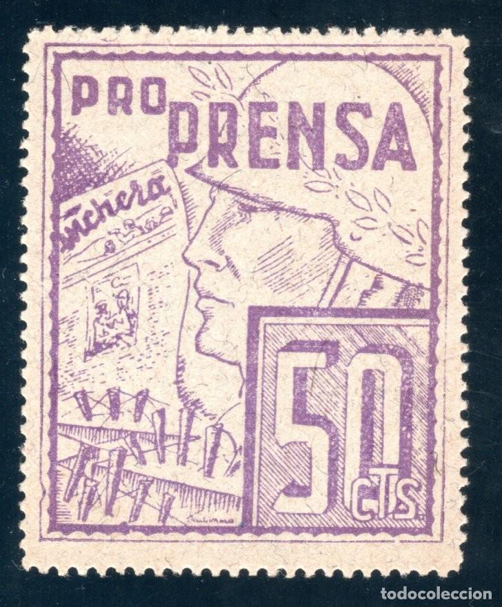 Sellos: PRO PRENSA. PERI&Oacute;DICO. TRINCHERA. 50 CTS. MUY RARO.