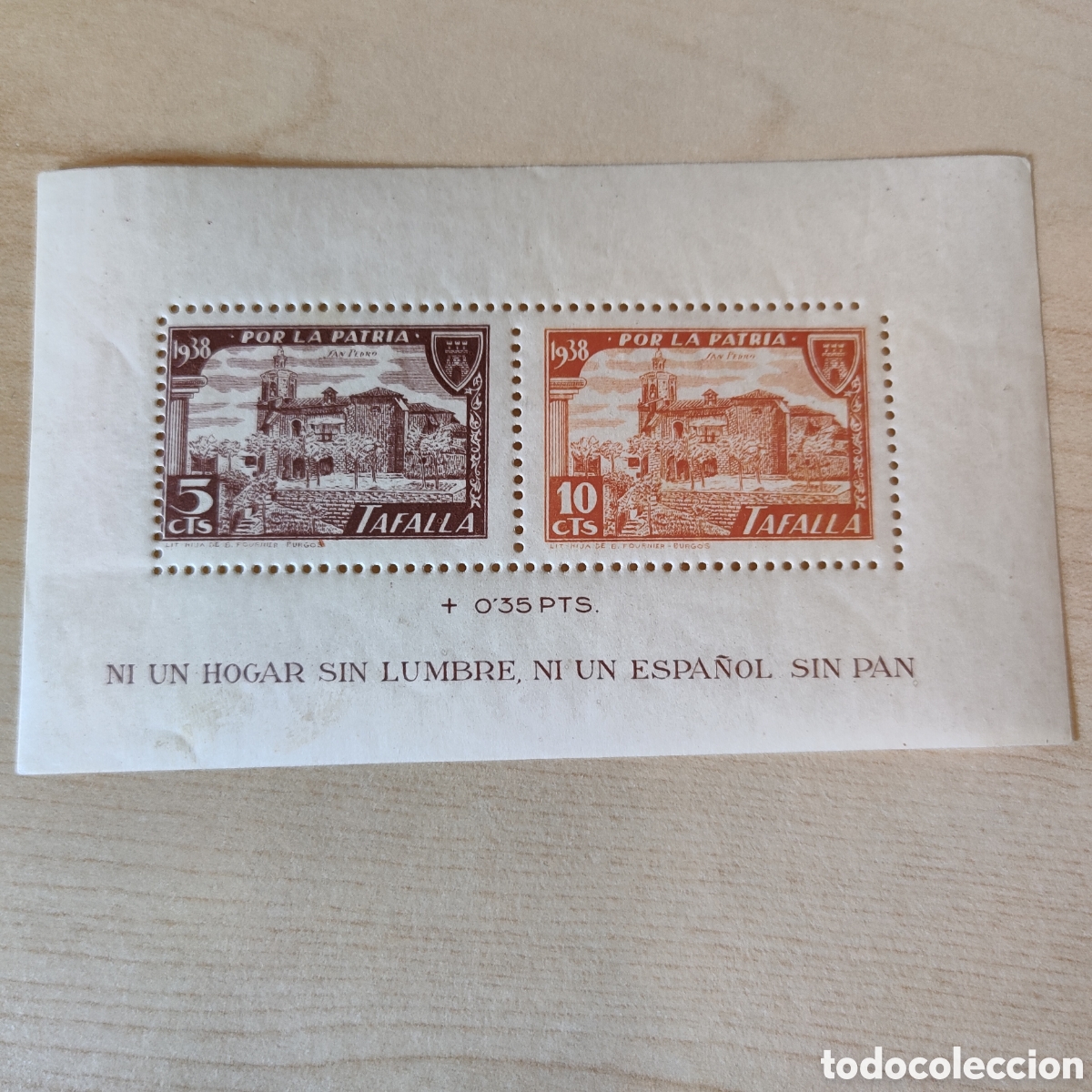 Sellos: y07 Navarra Tafalla hojita fesofi 25