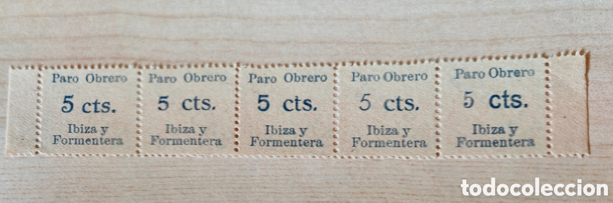 Sellos: Cpex Ibiza y Formentera Paro obrero 5 cts TODAS LAS VARIEDADES VER