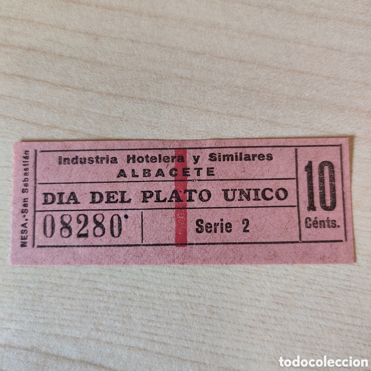 Sellos: y07 Albacete Industria Hotelera y similares Dia del Plato Unico 10 cts