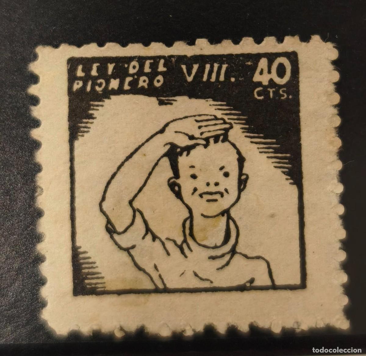 Sellos: VI&Ntilde;ETA POL&Iacute;TICA REPUBLICANA. AFINET 1725 *. 40 CTS NEGRO PIONERS